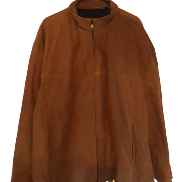 Men’s fall brown VTG Bobby Jones Y2k collection golf leather jacket - Picture 3 of 17